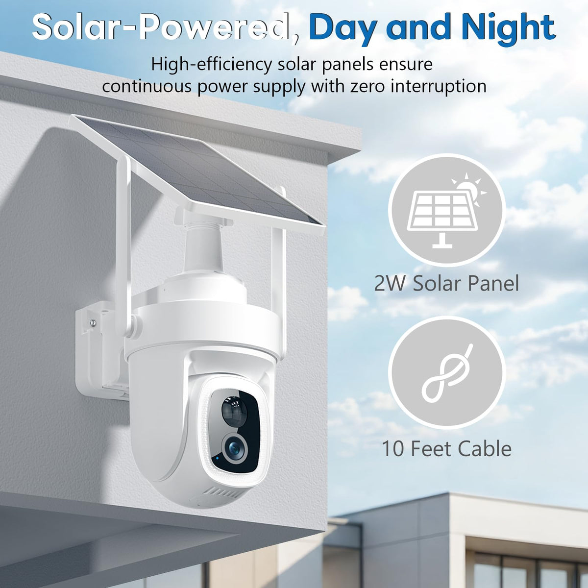 Solar Security Cameras Wireless Outdoor with Local Storage Base Q389928