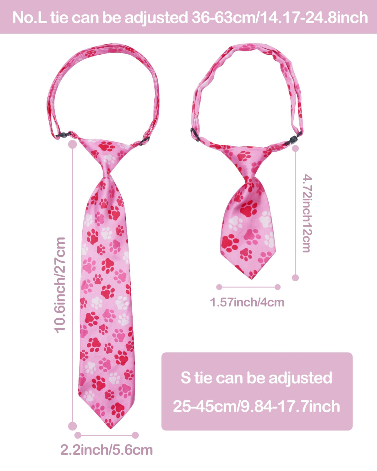 60 Pack Paw Print Dog Bowties and Ties H333