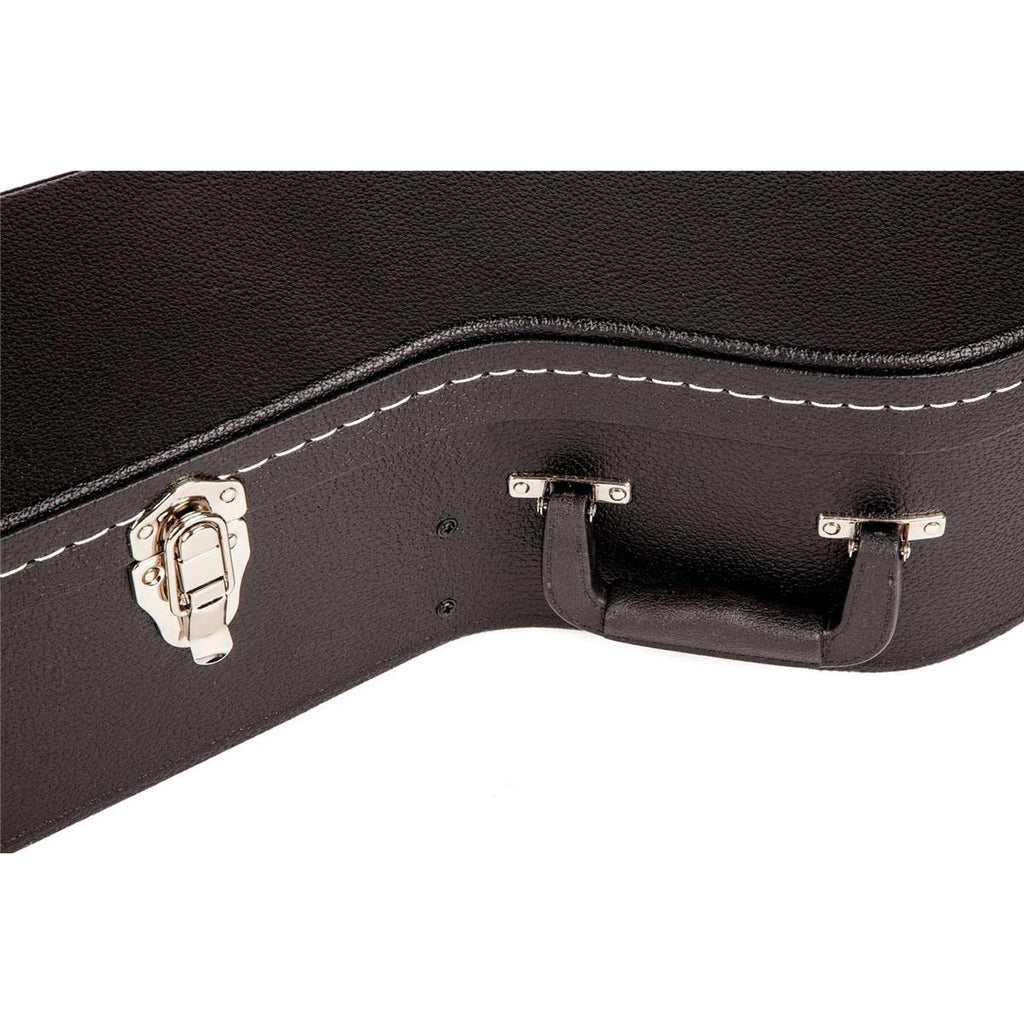Black Flat-Top Dreadnought Acoustic Guitar Case with 1-inch Foam Padding Q209398