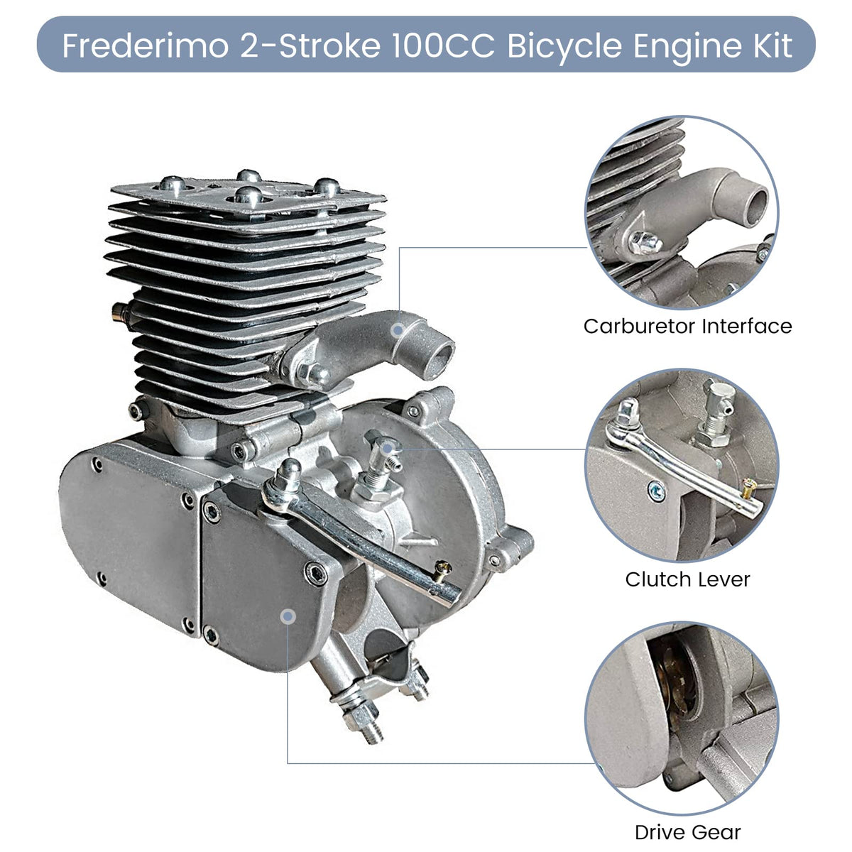 100cc 2 Stroke Air-Cooling Bicycle Engine Kit K539
