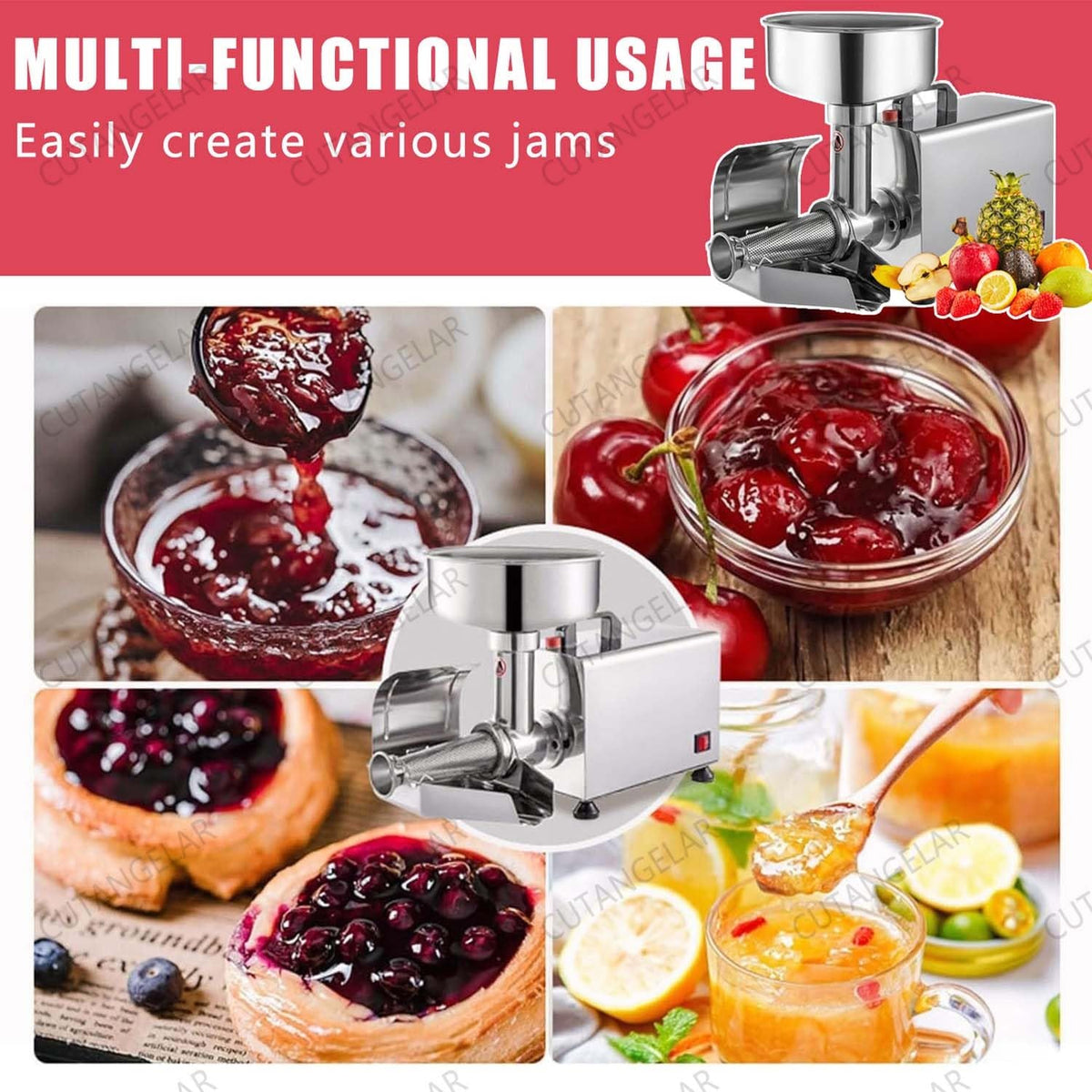 450W Electric Food Press with Steel Filter S5979