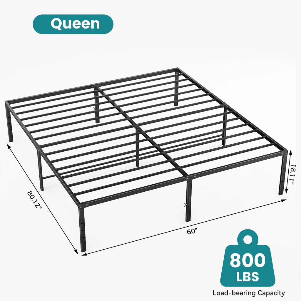 Queen Size 18 Inch Metal Platform Bed Frame Y740