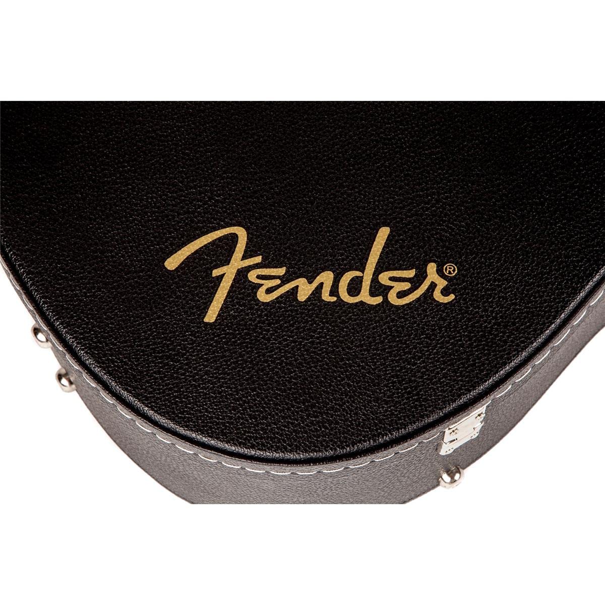 Black Flat-Top Dreadnought Acoustic Guitar Case with 1-inch Foam Padding Q209398