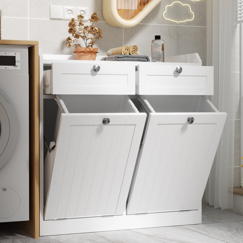 8 Gallon Double Tilt Out Trash Can Cabinet E75192