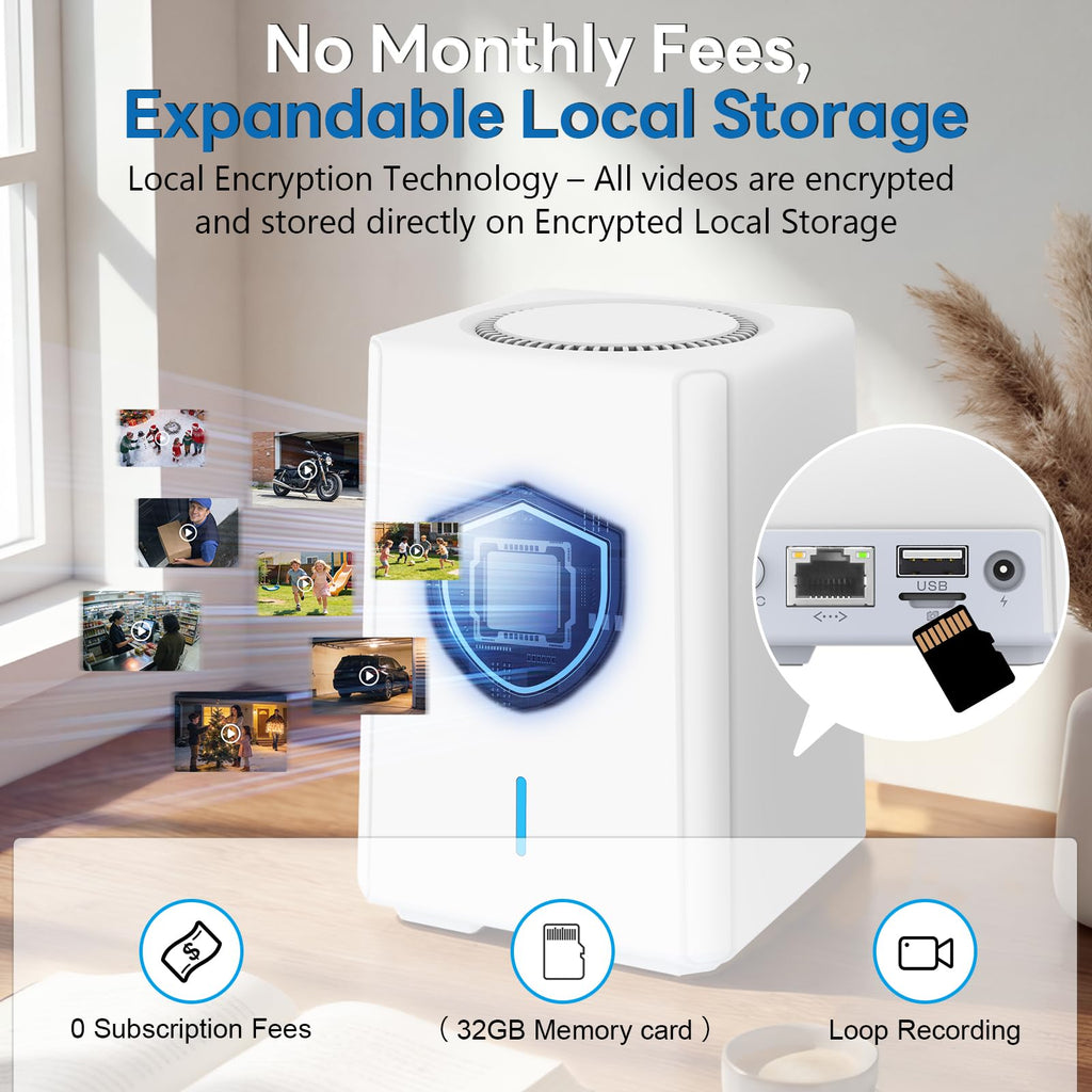 Solar Security Cameras Wireless Outdoor with Local Storage Base Q389928