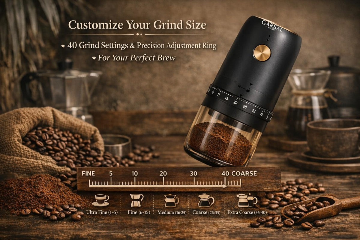 Electric Burr Coffee Grinder with 40 Grind Settings Q108