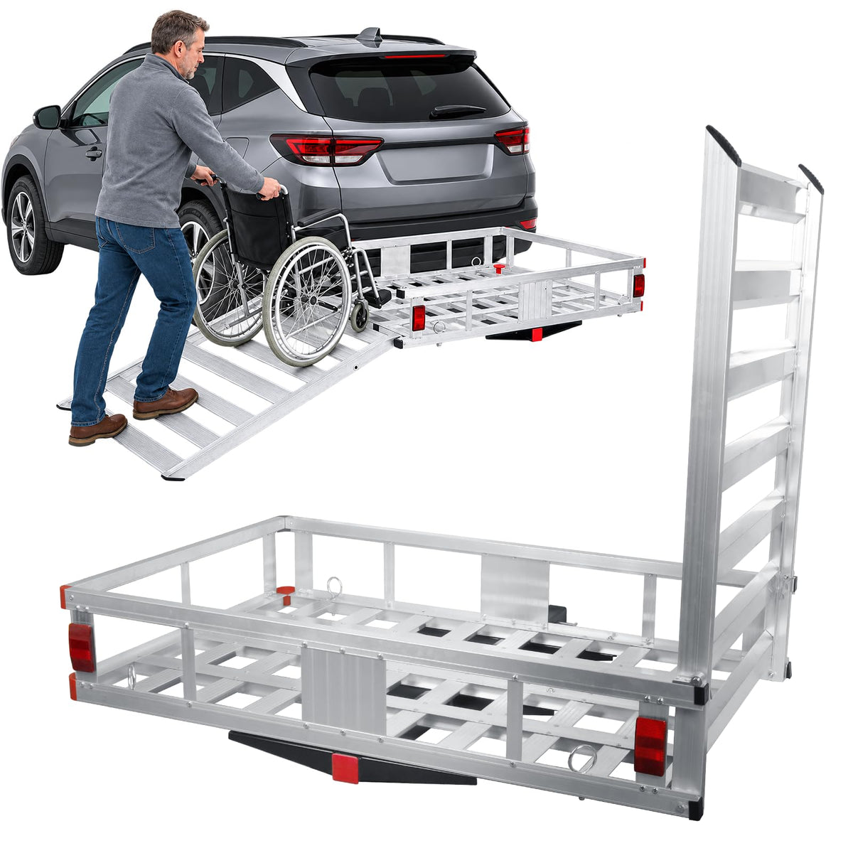 50 × 30 × 9in Aluminum Hitch Cargo Carrier C30637