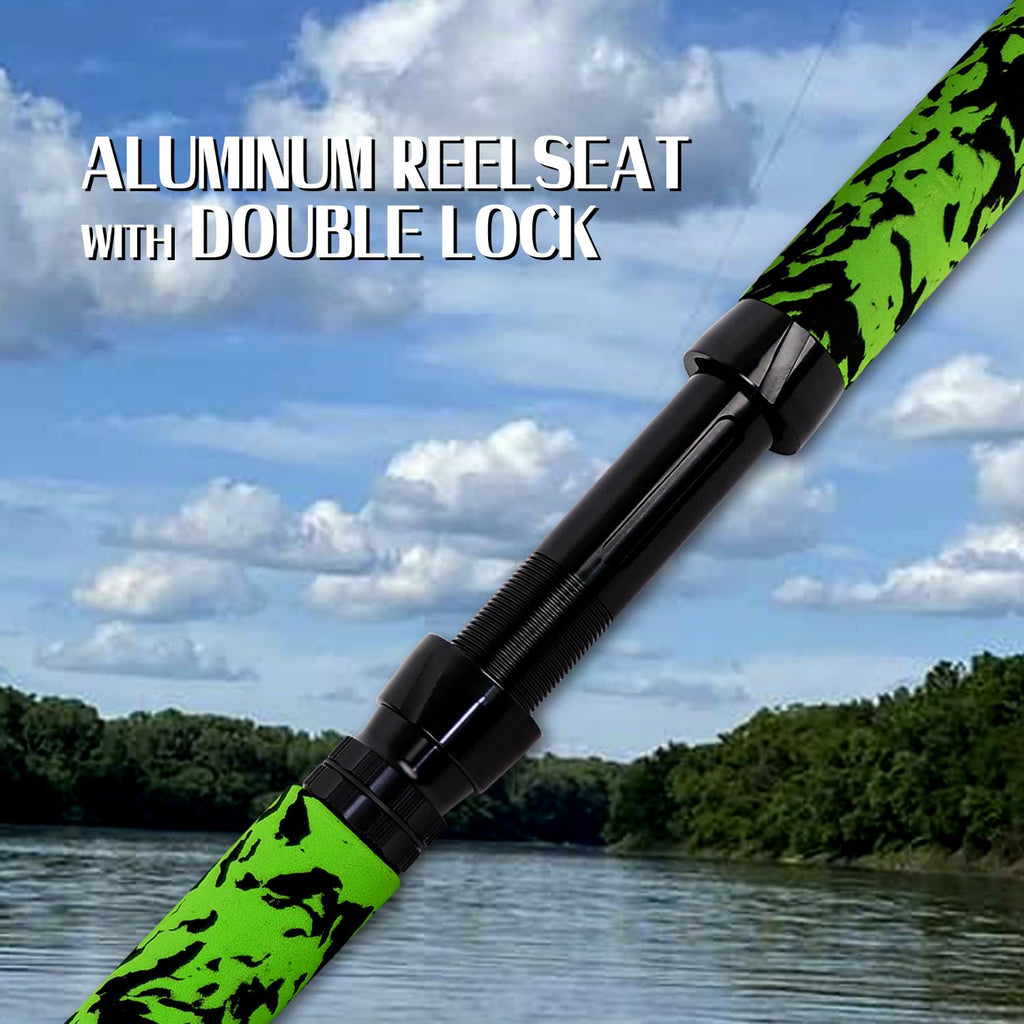 Green Catfish Fishing Rod 2 Piece E442285