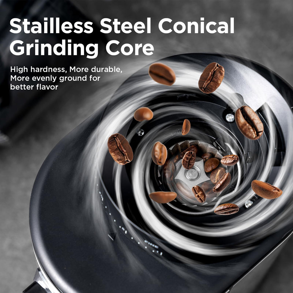 Electric Conical Burr Coffee Grinder with 30 Adjustable Grind Settings F874790