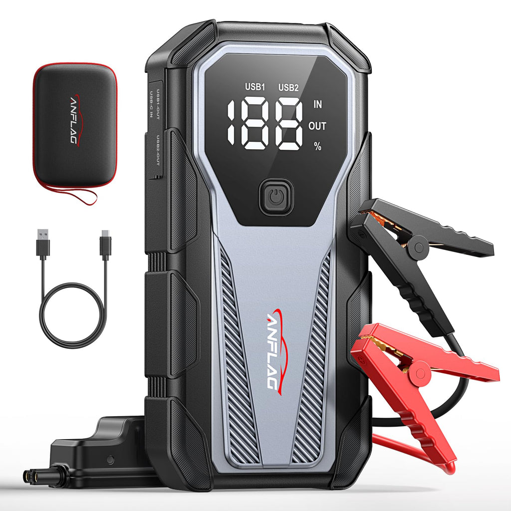 6000A 12V Portable Jump Starter with LED Display S35715