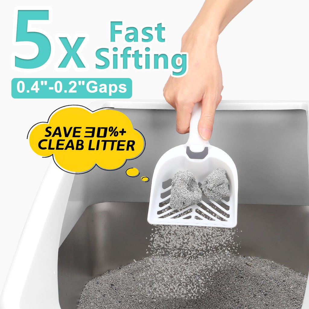 XL Enclosed High Sided Stainless Steel Cat Litter Box with Lid Q3188