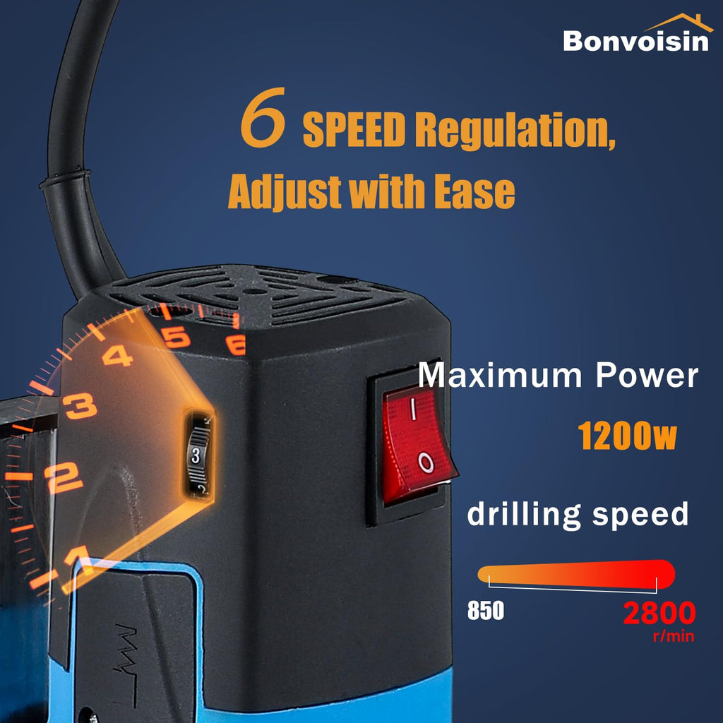 Mini Benchtop Drill Press 6 Variable Speed 1200W B143