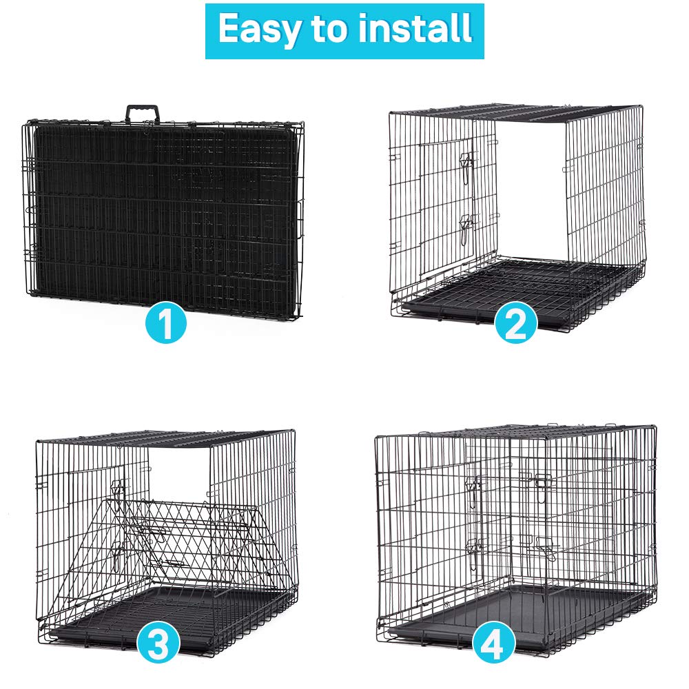 48 Inch Double-Door Dog Crate with Divider U800895