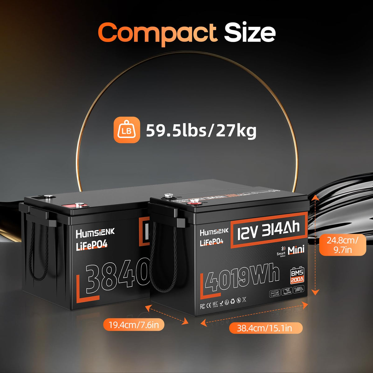 12V 300Ah LiFePO4 Lithium Battery with Bluetooth E661