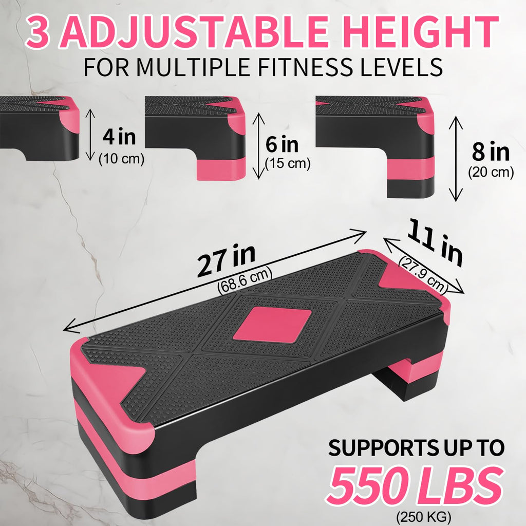 27" Adjustable Aerobic Exercise Step Platform C468