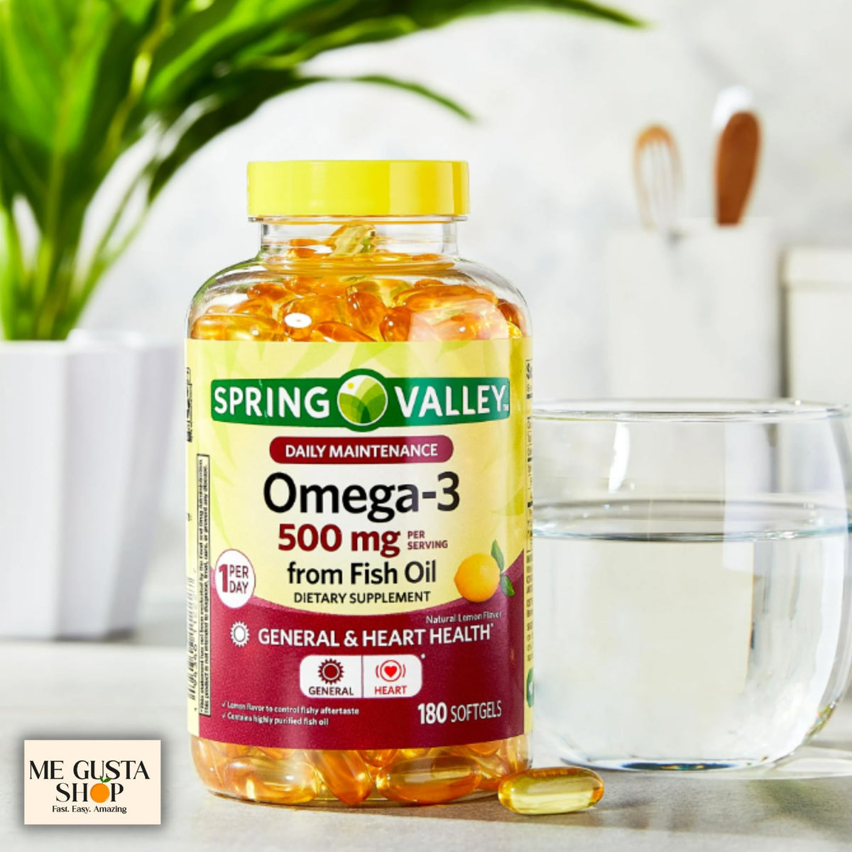 Omega 3 500mg 180 Softgels Fish Oil Dietary Supplements Y785