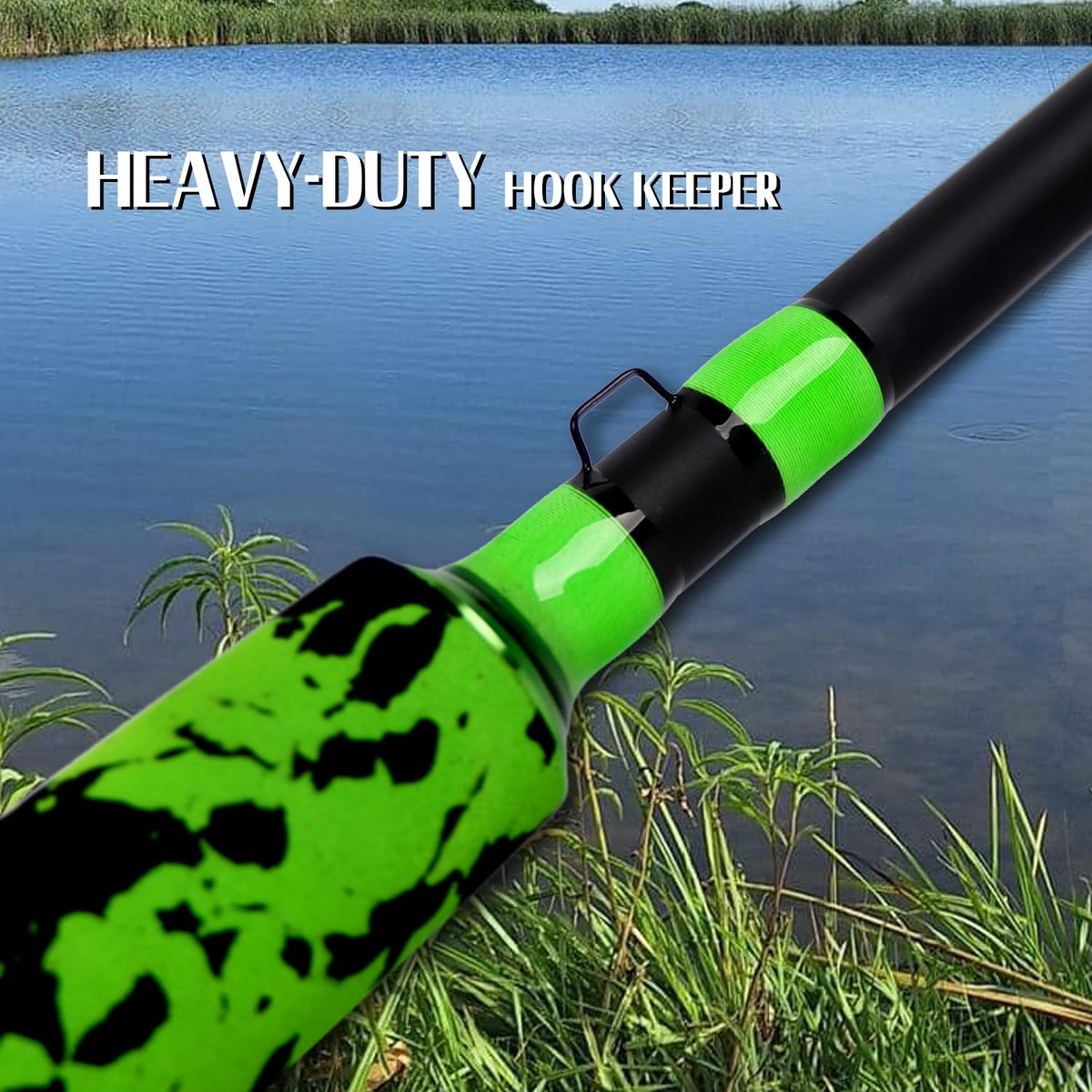 Green Catfish Fishing Rod 2 Piece E442285