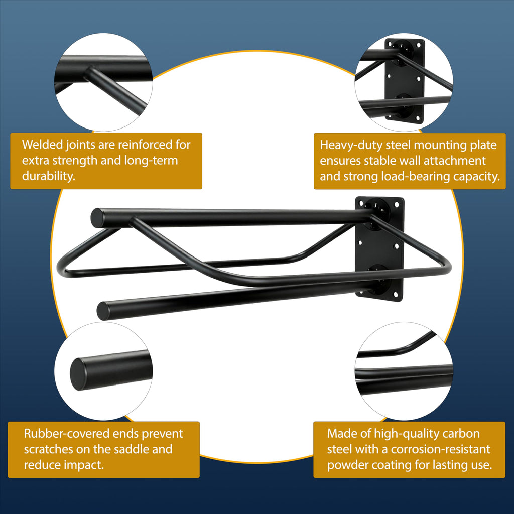 Wall Mount Metal Saddle Rack with Pad Bar N9087