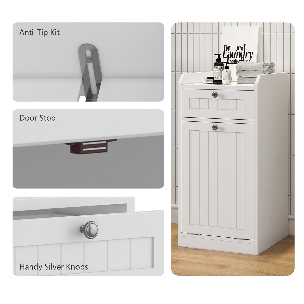 8 Gallon Double Tilt Out Trash Can Cabinet E75192