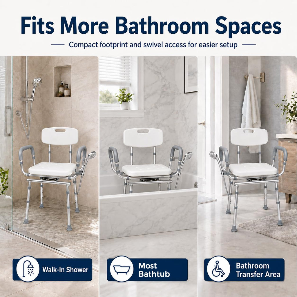 Adjustable Swivel Shower Chair Q270