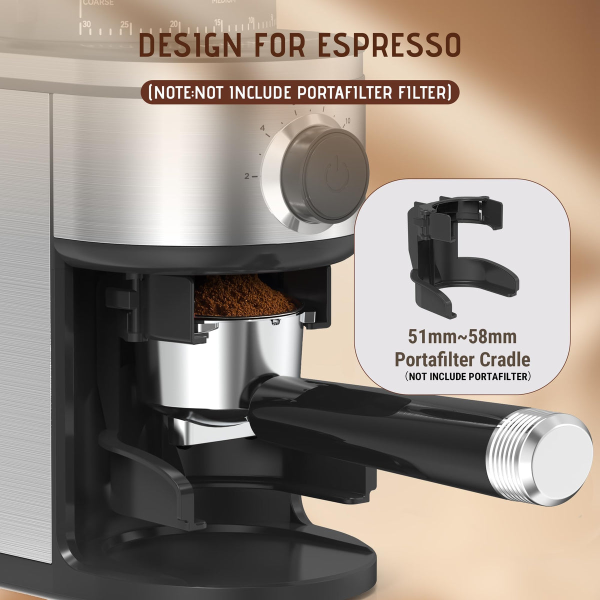 Electric Conical Burr Coffee Grinder with 30 Adjustable Grind Settings F874790