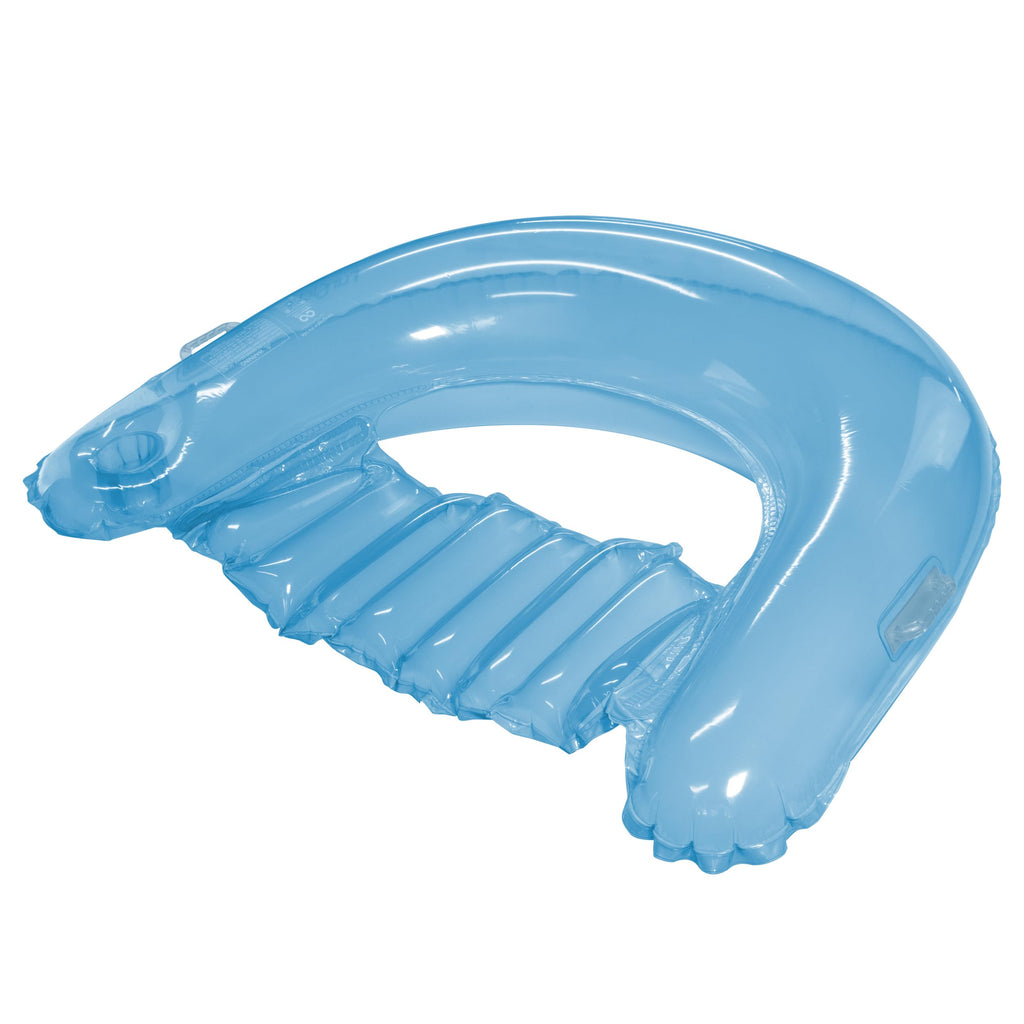 4ft Inflatable Lounge Pool Float with Backrest, Armrests & Cup Holder W24175