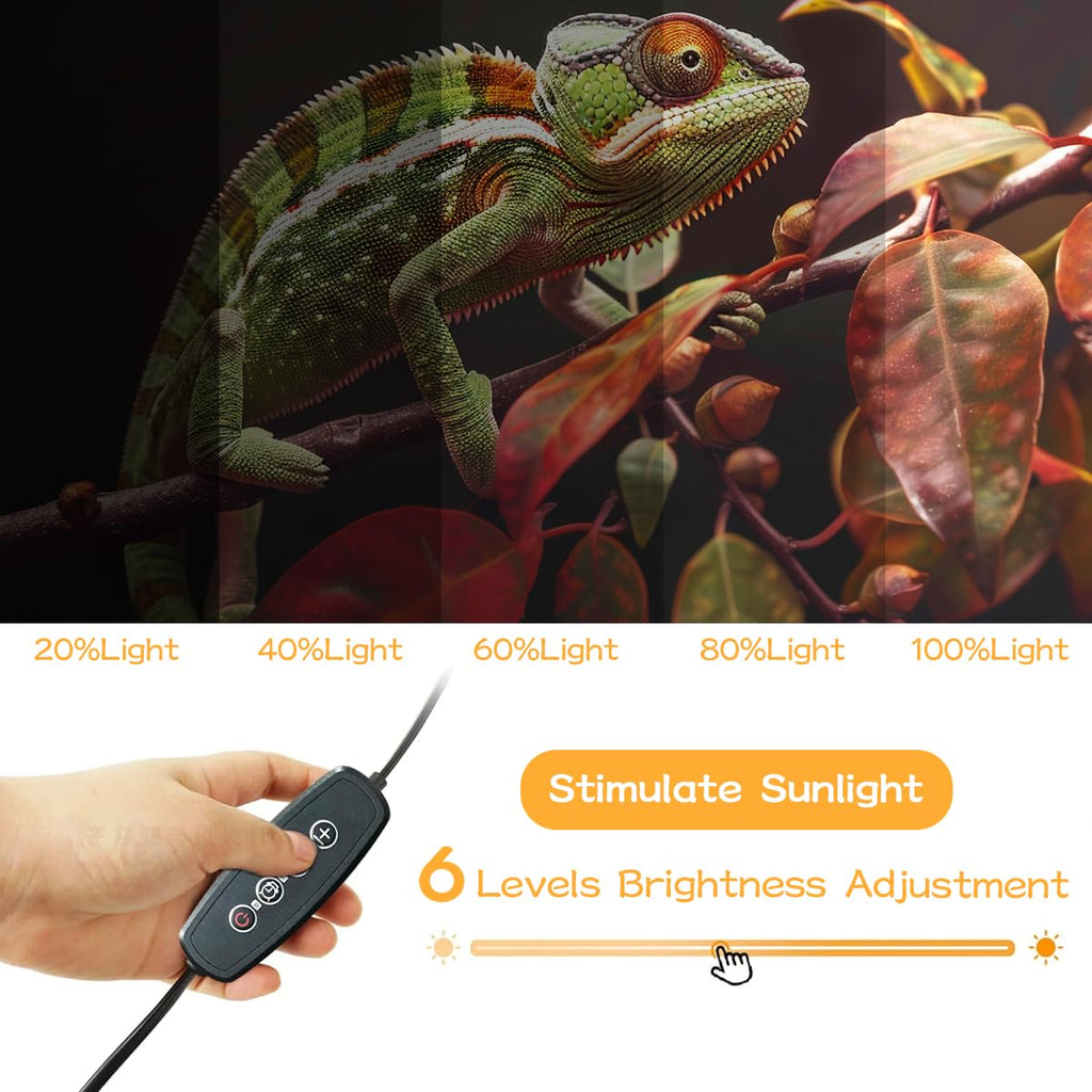 12" T5 UVB Reptile Light Fixture Kit + 11" LED UVB Reptile Light G63694