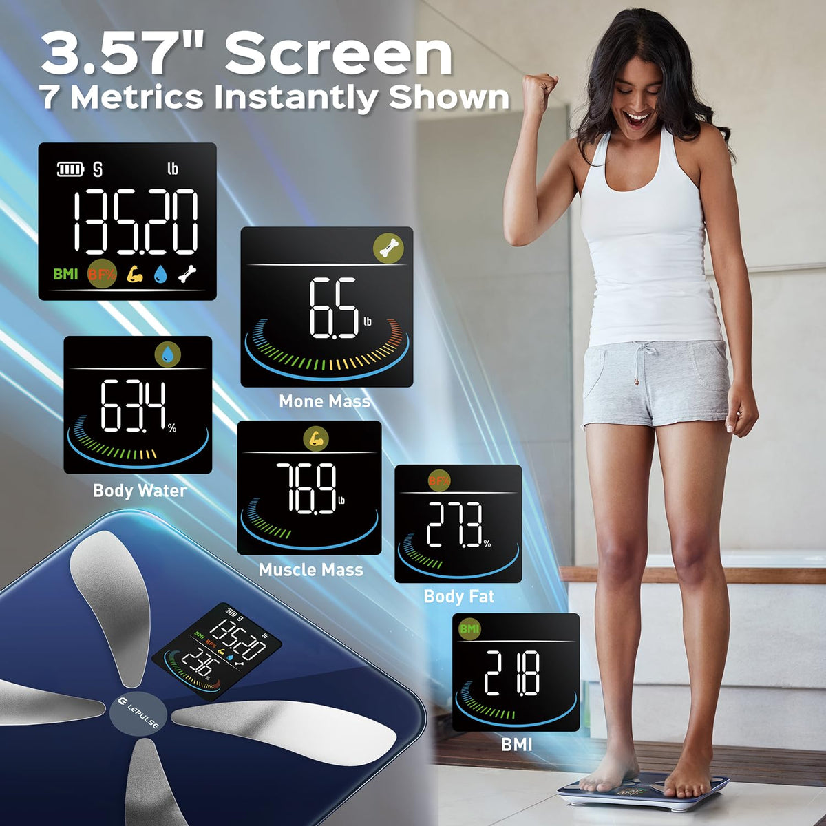 Smart Weight Scale with BMI Body Fat Muscle Mass H94161