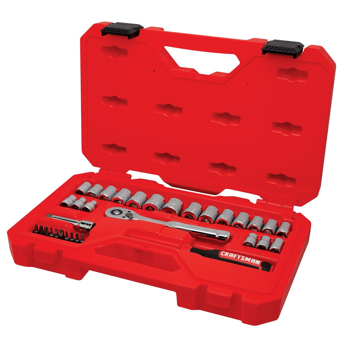 33 Piece 3/8 Inch Drive SAE/Metric Mechanics Tool Set Y980410