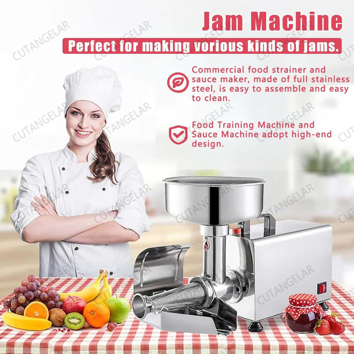 450W Electric Food Press with Steel Filter S5979