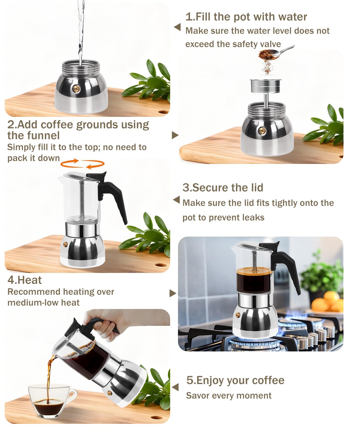 9 Cup 15 oz Stovetop Espresso Moka Pot R94016