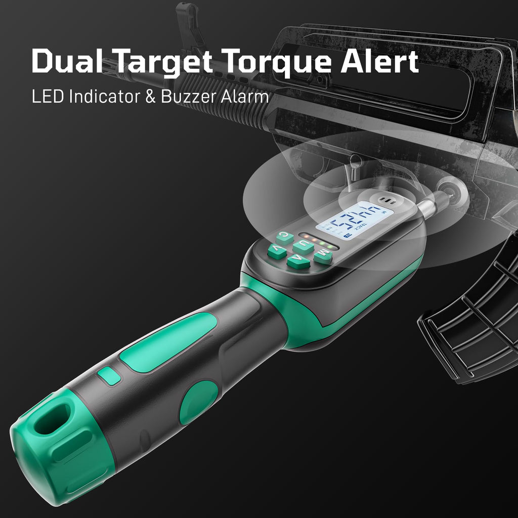 Digital Torque Screwdriver Set, 1/4″ Drive, 19 Bits, 5 Short Sockets E4533