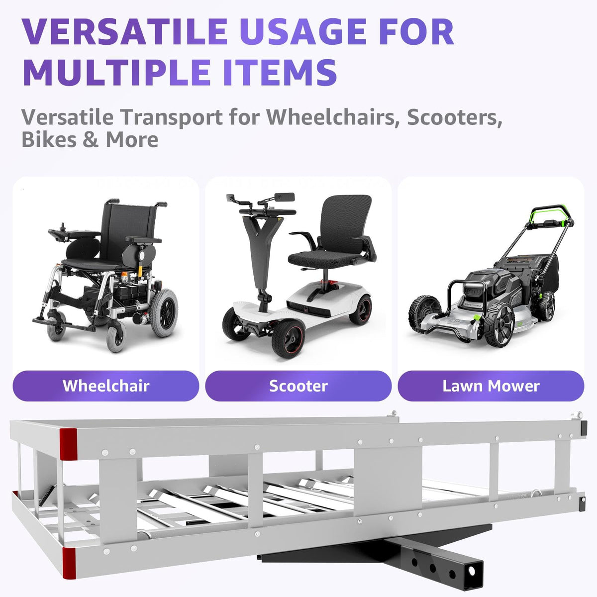 50 × 30 × 9in Aluminum Hitch Cargo Carrier C30637