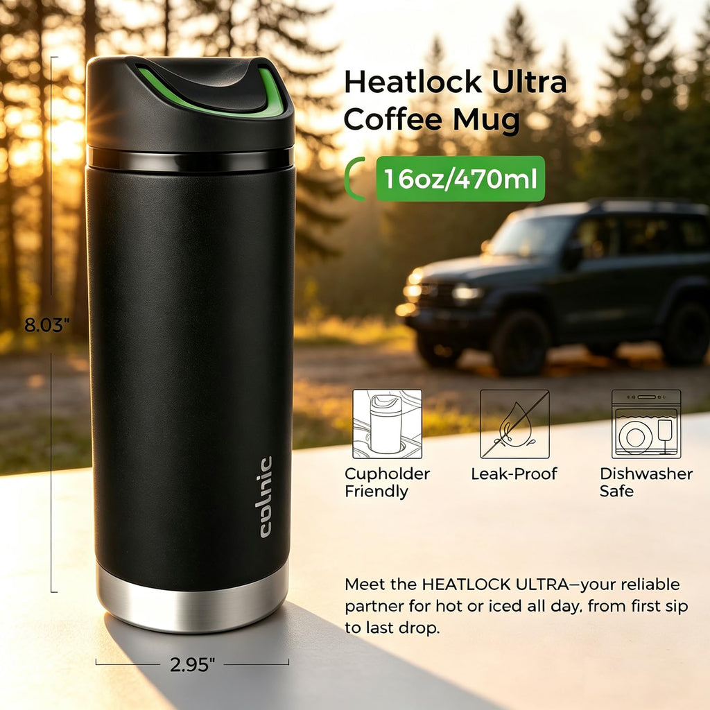 16 oz Insulated Stainless Steel Travel Coffee Mug with Lid M973
