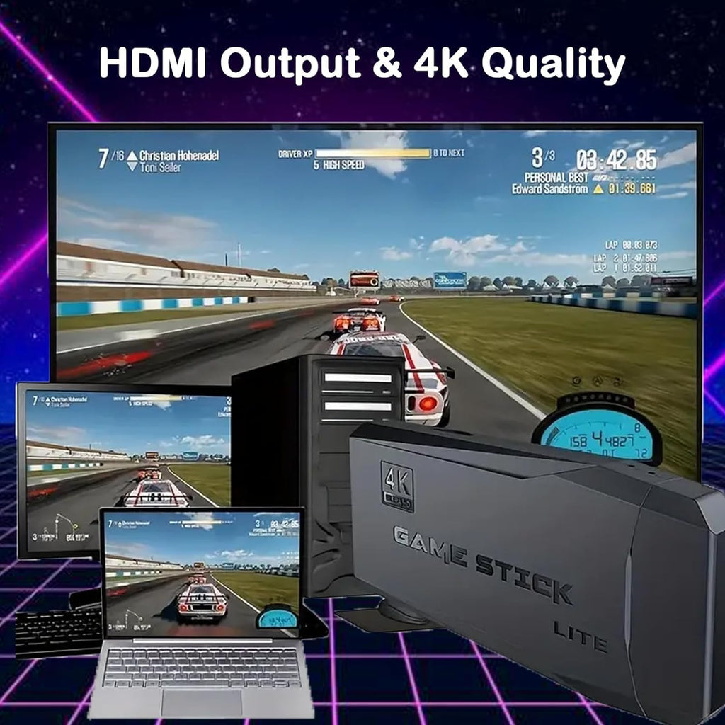 Retro Game Console Plug and Play 4K HDMI 15 Classic Emulators Dual 2.4G Wireless Controllers L676
