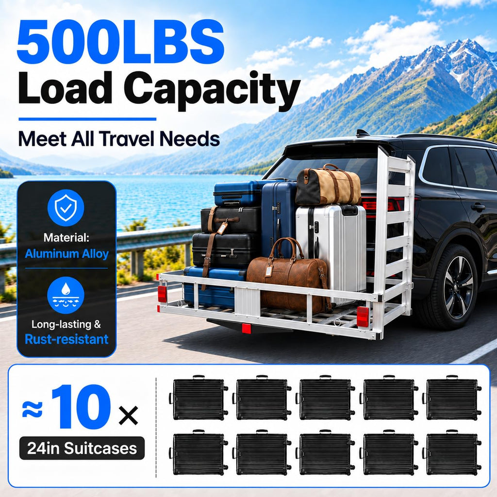 50 × 30 × 9in Aluminum Hitch Cargo Carrier C30637