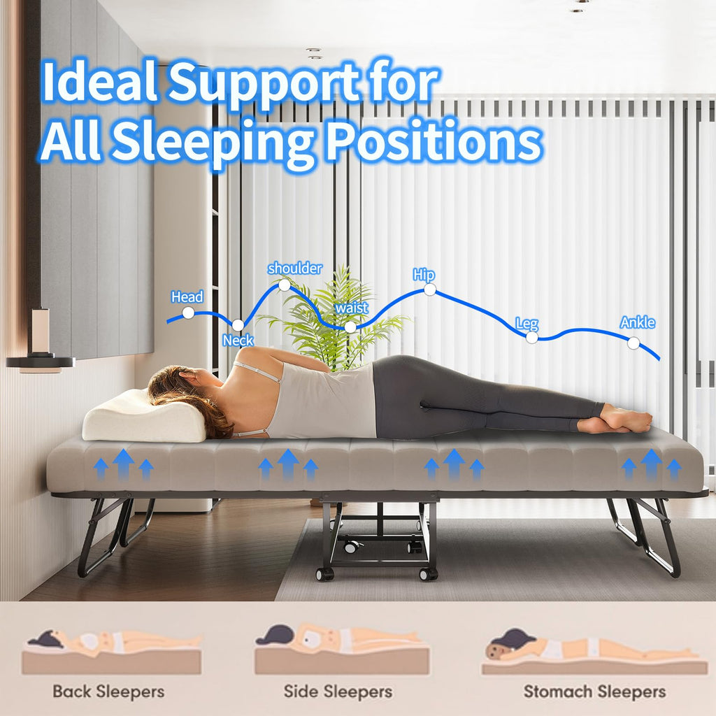 Queen Size Folding Bed with Memory Mattress V7816