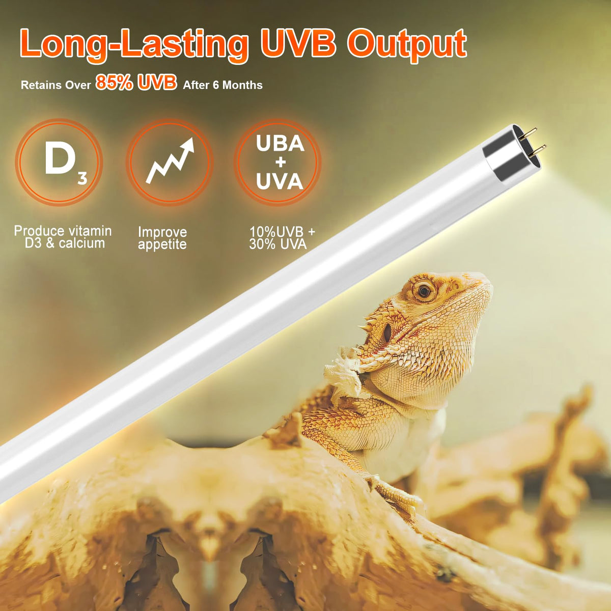 12" T5 UVB Reptile Light Fixture Kit + 11" LED UVB Reptile Light G63694