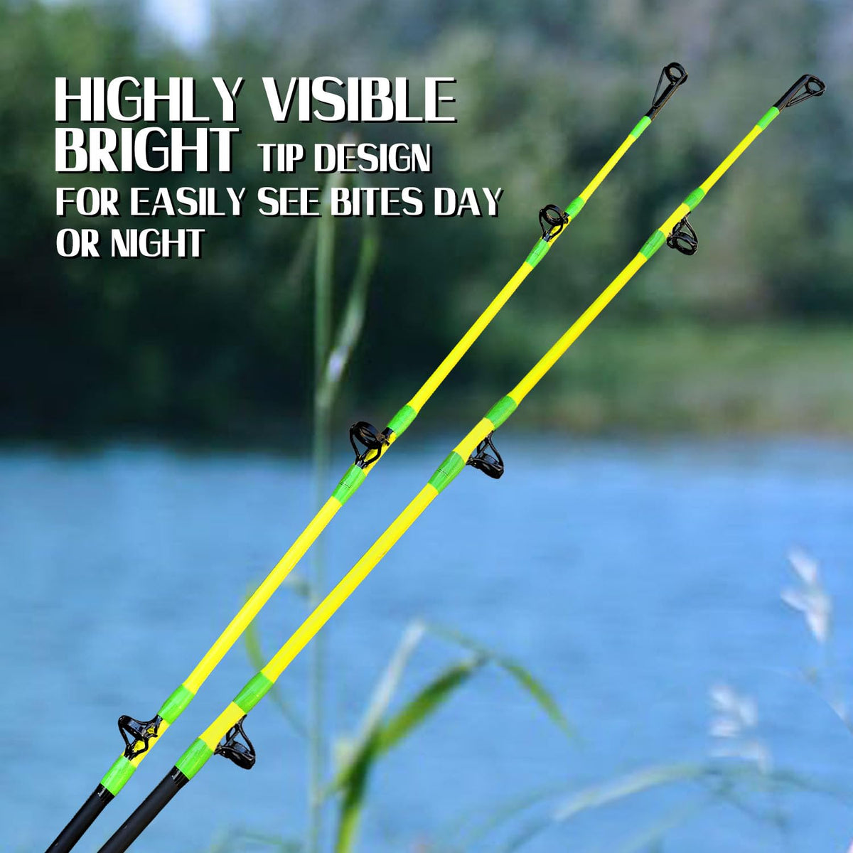 Green Catfish Fishing Rod 2 Piece E442285