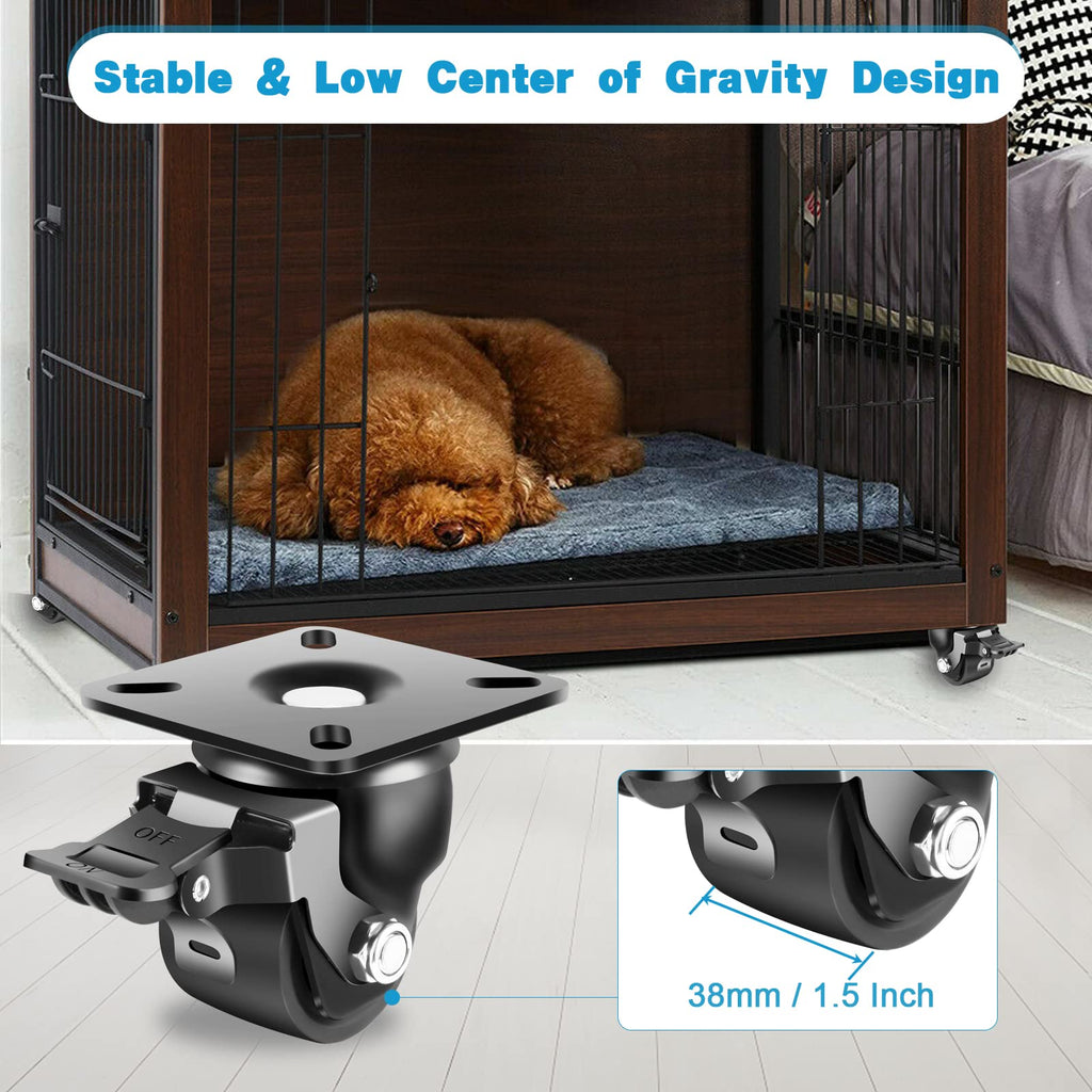 2-Inch Heavy Duty Casters Set of 4 with Brake I5420