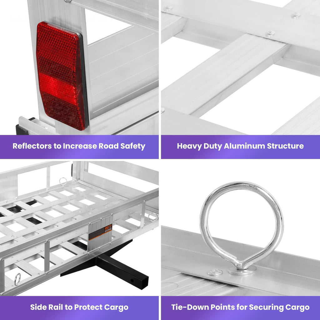50 × 30 × 9in Aluminum Hitch Cargo Carrier C30637