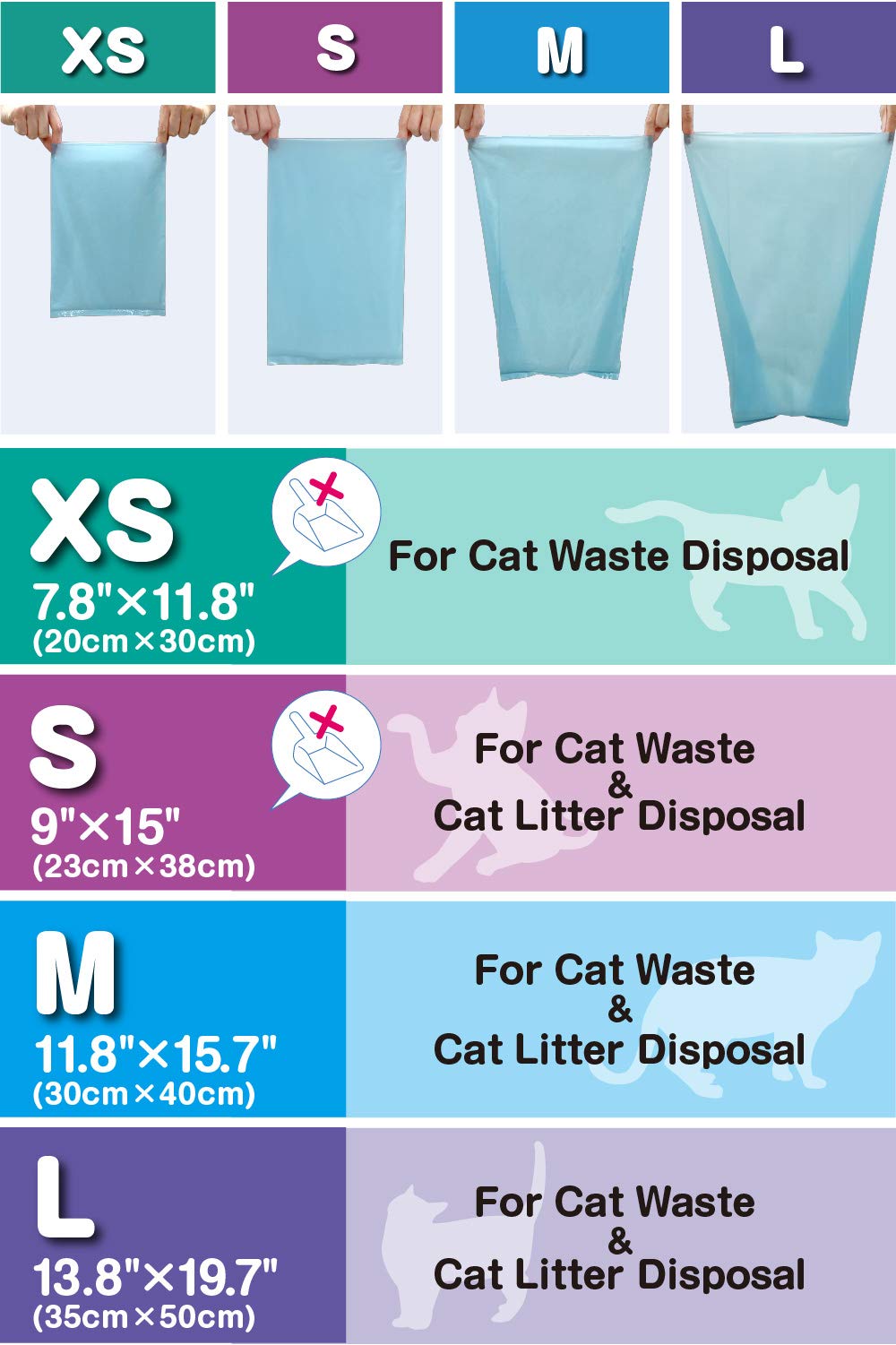 Unscented Cat Waste Disposal Bags 120 Count V383
