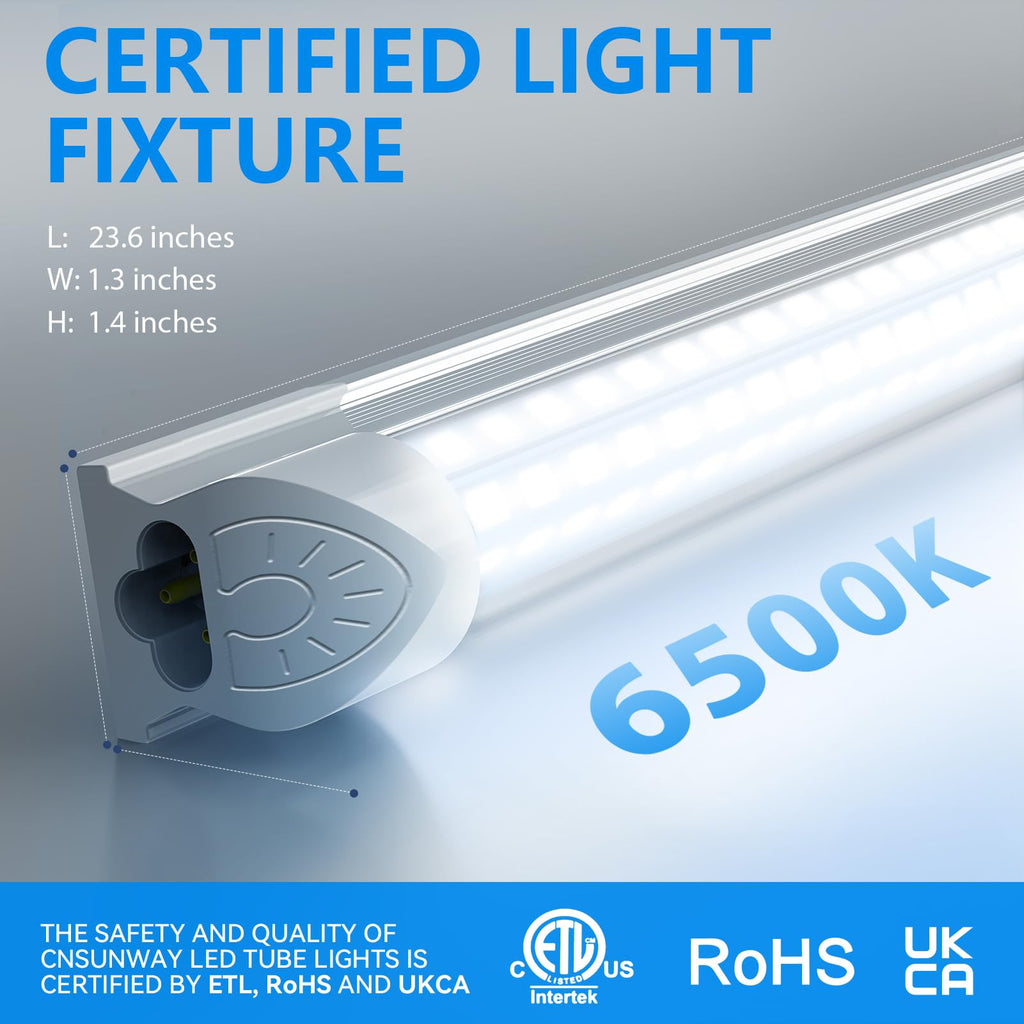 2FT 25W 3750LM 6500K Linkable LED Shop Light R1494