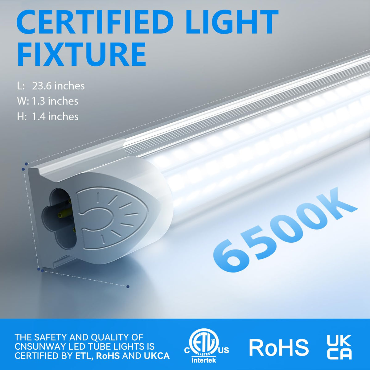 2FT 25W 3750LM 6500K Linkable LED Shop Light R1494