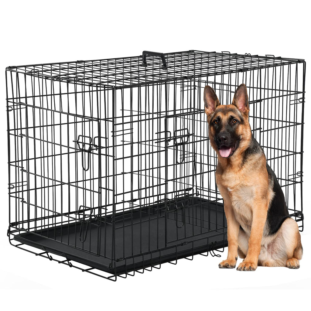 48 Inch Double-Door Dog Crate with Divider U800895