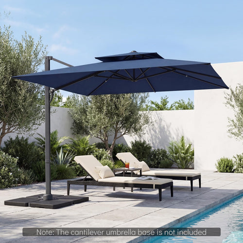 10 FT Navy Blue Cantilever Patio Umbrella T369