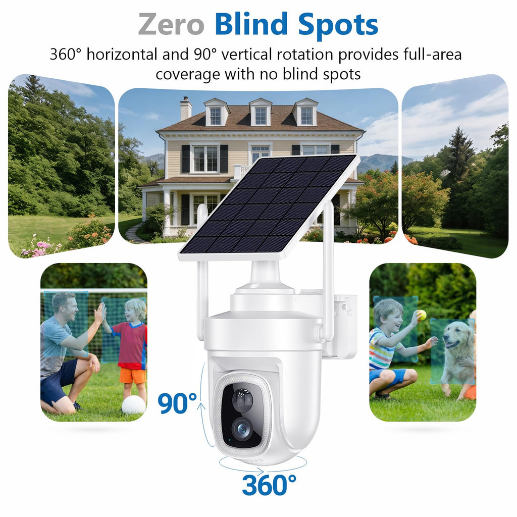 Solar Security Cameras Wireless Outdoor with Local Storage Base Q389928