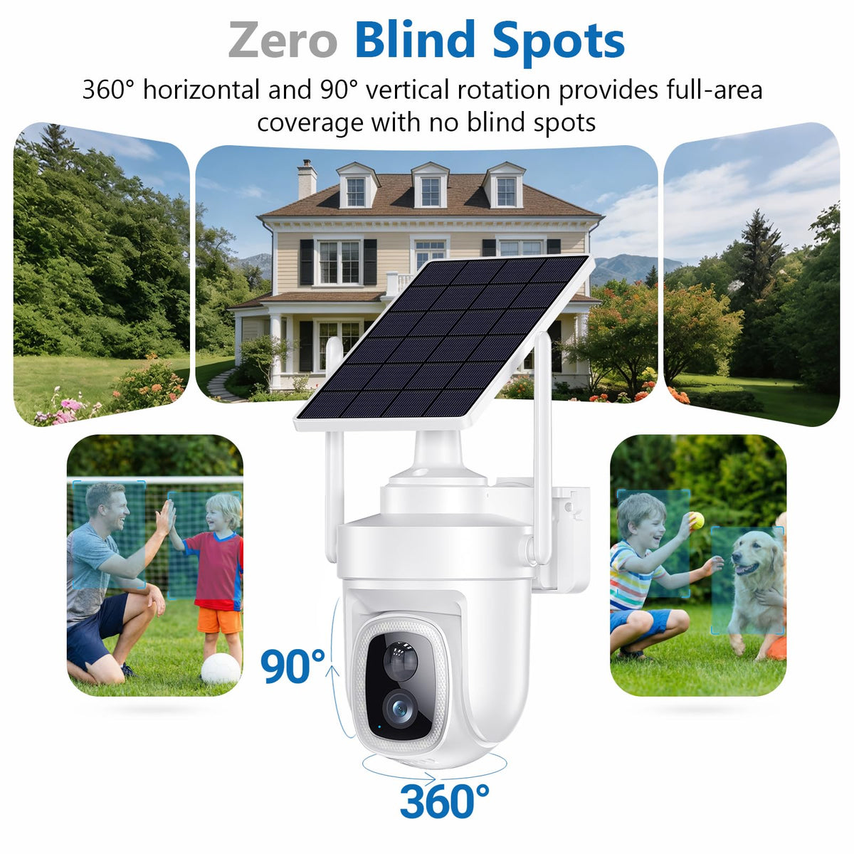 Solar Security Cameras Wireless Outdoor with Local Storage Base Q389928