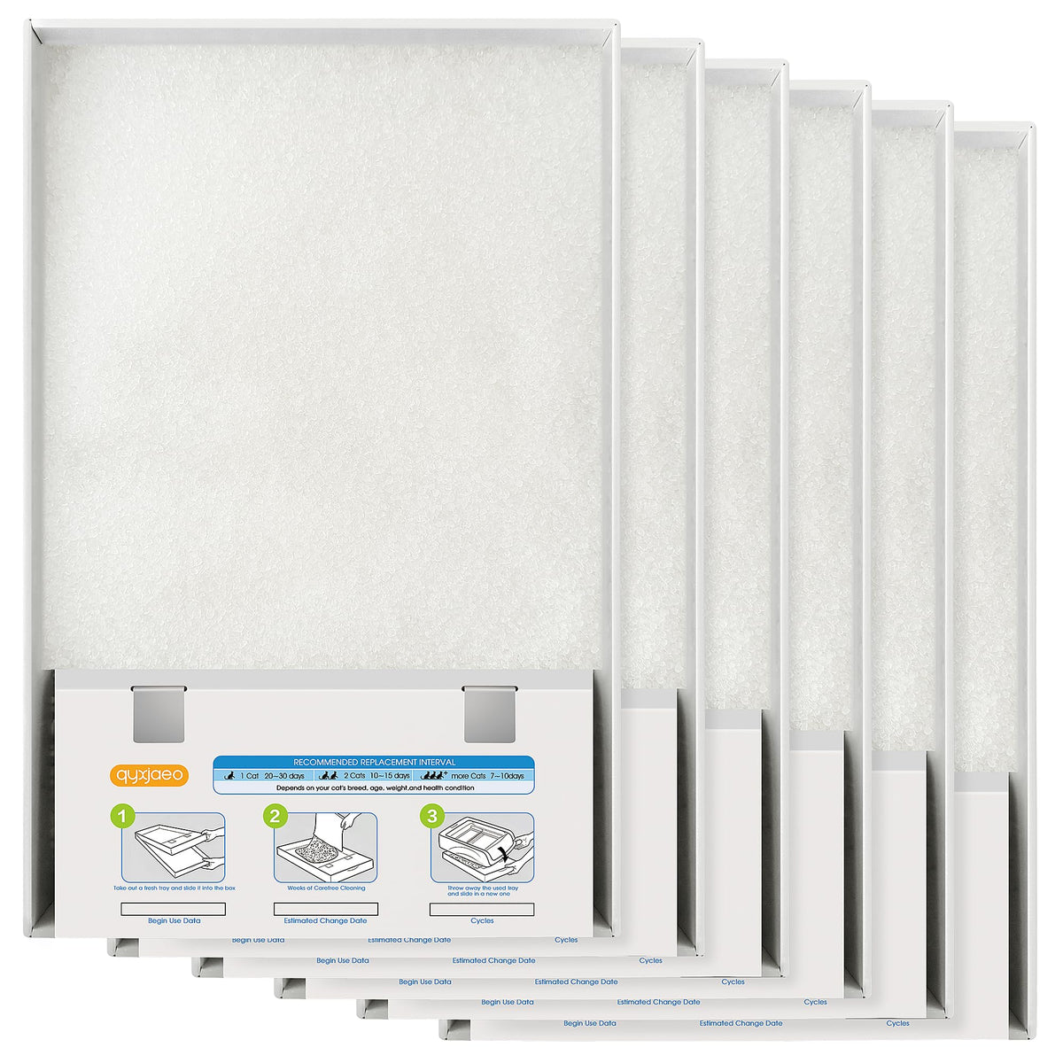 Crystal Cat Litter Tray Refill White 6-Pack H771