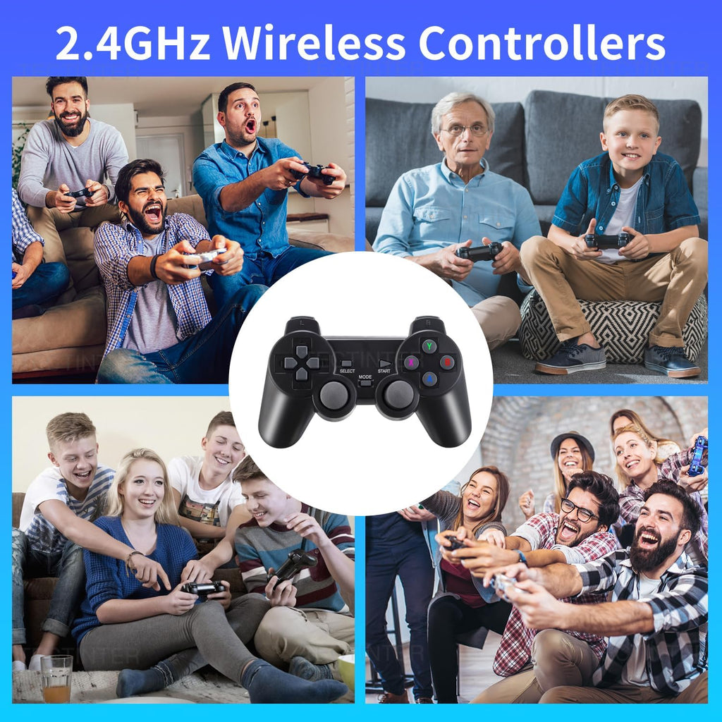 Retro Game Console Plug and Play 4K HDMI 15 Classic Emulators Dual 2.4G Wireless Controllers L676